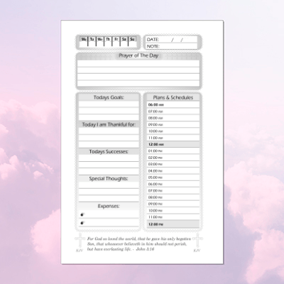 Psalm 23 Christian Work Planner