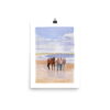 2ae22511589d16e0bc77da8955f04fb8.jpg Walking Horses On The Beach | Watercolor Print