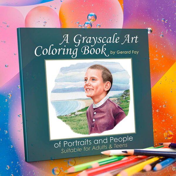 GRAYSCALE-VOL-1-MOCK-UP-BOOK-COLOURED-PENCILS-SPLASH-800PX.jpg A Grayscale Art Coloring Book