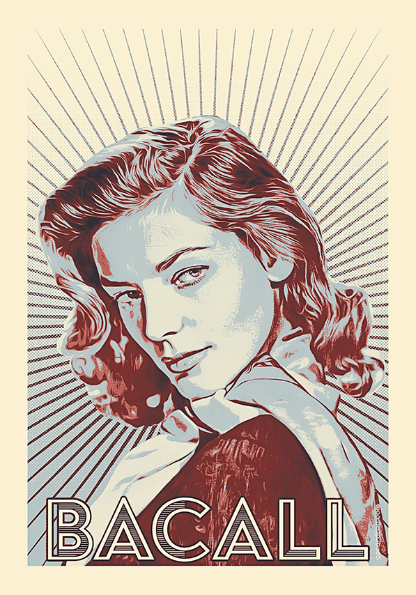 Lauren Bacall Vector Artwork