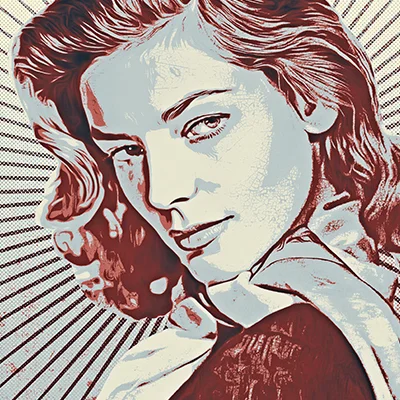 Lauren Bacall Vector Artwork