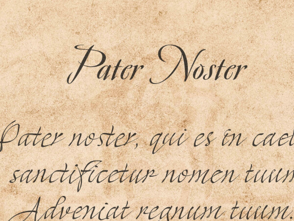 Pater Noster Poster in Latin