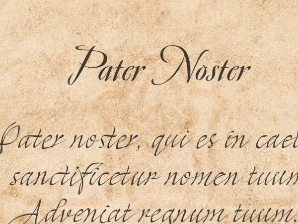 Pater Noster Poster in Latin