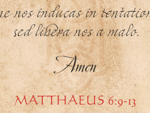 Pater Noster Poster in Latin