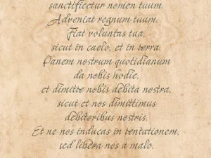 Pater Noster Poster in Latin