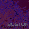 boston-metal-close-up-text.png Boston Road Map | Digital Art Metal Print