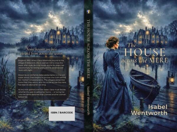 The House Across the Mere — Paperback Wrap Preview The House Across the Mere historical mystery book cover paperback wrap preview