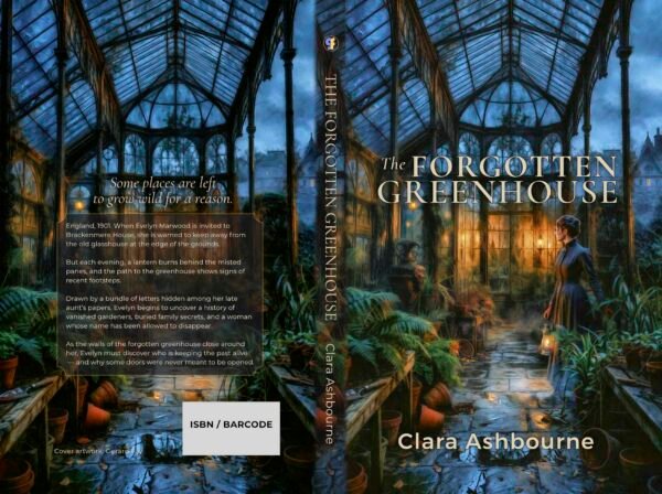 The Forgotten Greenhouse historical mystery book cover paperback wrap preview