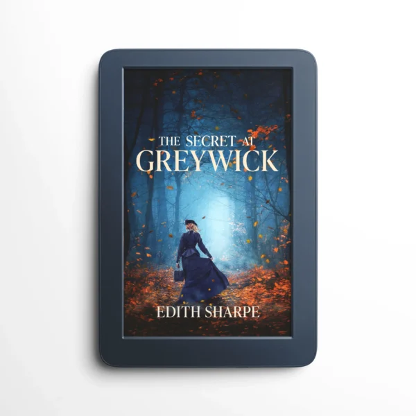 GF_COVER_011_The_Secret_at_Greywick_MOCKUP_EBOOK Ebook reader mockup showing The Secret at Greywick book cover